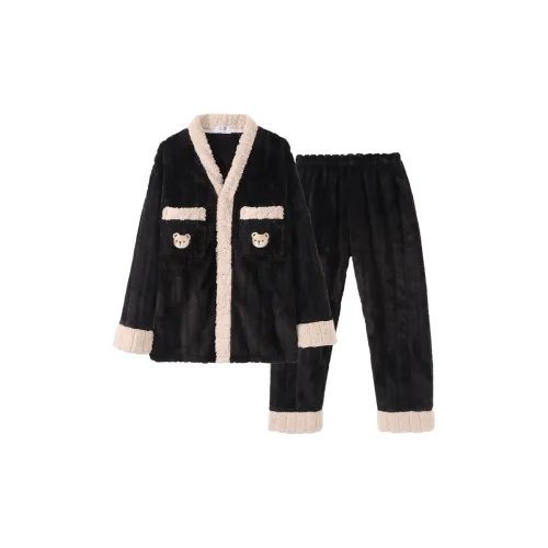 Chun Xi CX 19725 Черный Белый Мужской Пижамный Комплект