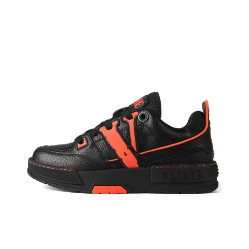 VLONE Скейтборд Кроссовки Низкие Черные Оранжевые Унисекс