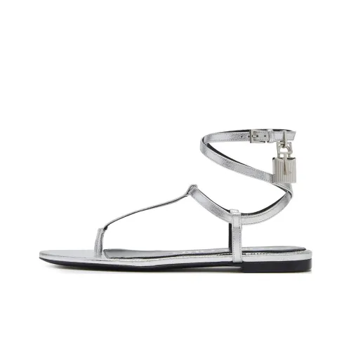 TOM FORD One Ремень Сандалии 0,5 см Женские Серебряные