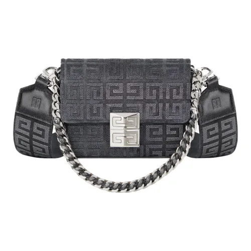 Givenchy 4G 100% хлопок Телячья кожа Сумка через плечо Маленькая Женская Темно-серый