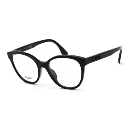 FENDI Пластик Нерегулярная форма Оправы для очков Унисекс Черный