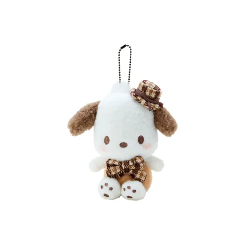 Санрио Pacha Dogs Mocha Plaid Collection Куклы Плюшевый Брелок Высота 16 см