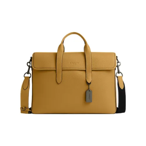 COACH Sullivan Коровья кожа Доска для ноутбука Сумка Большая Мужская Льняная ткань