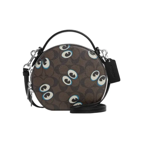 COACH Canteen Холст и Кожа Сумка через плечо Маленькая Женская