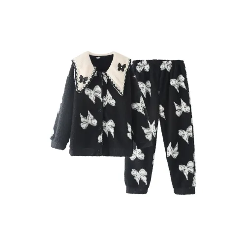 Chun Xi Черный/Белый Женские Пижамные Комплекты