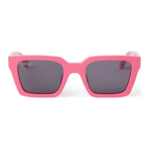 OFF Белый Ацетат Нерегулярная форма Солнцезащитные очки Унисекс Розовый