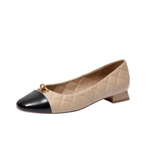 ZSAZSAZSU Женские повседневные туфли Low Top Абрикос Черный Женские