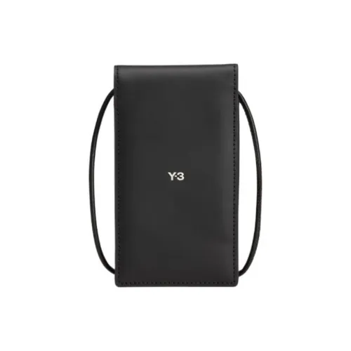 Y 3 Телячья кожа Одно плечо Через плечо Чехол для телефона Стандартный Унисекс Черный