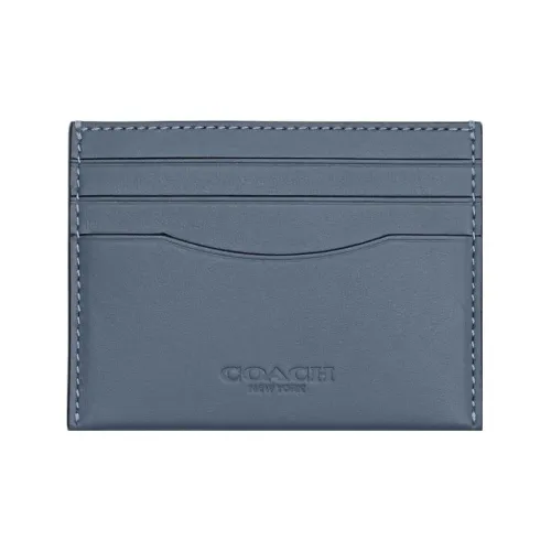 COACH Карточный чехол из телячьей кожи держатель для удостоверения личности кошелек картхолдер стандартный женский синий