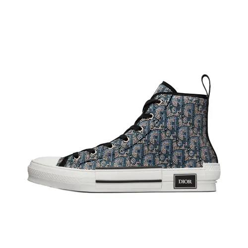 DIOR B23 Высокие Топы Стильные Скейтбординги Мужские Синие