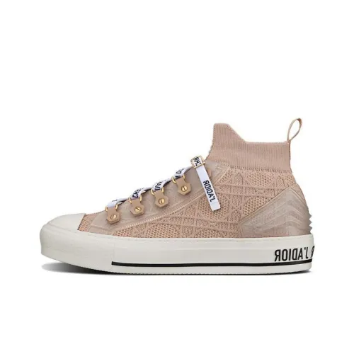 DIOR Walk'n'Dior Платформа Высокие Топы Стильные Скейтбординги Женские Светло-розовый