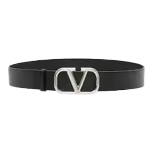 Valentino Smooth Clasp Ремень Кожаные ремни Мужской Темно-коричневый Черный Ширина 4CM