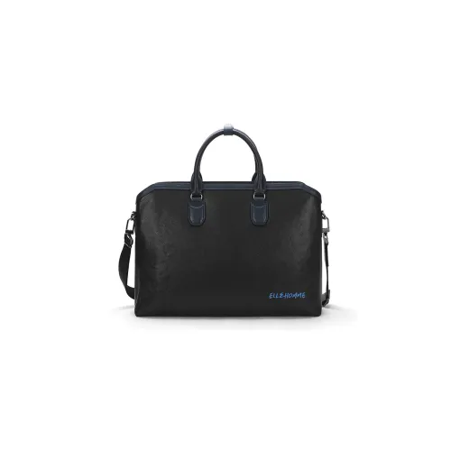 ELLE HOMME Сумка из крупнозернистой текстуры коровьей кожи Сумка через плечо Сумка Обычная мужская однотонная