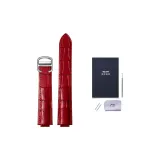 Красный с серебряной складной застежкой