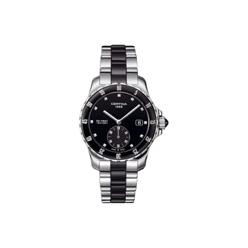 CERTINA Кварцевый механизм Женские часы 34,8 мм Черные