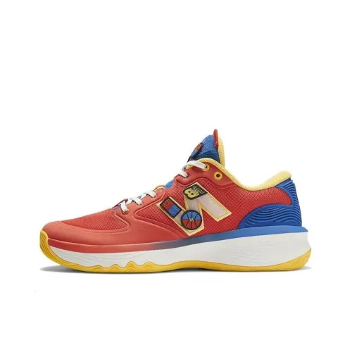 New Balance Hesi Винтажные баскетбольные кроссовки, низкий топ, красный, синий, желтый, унисекс