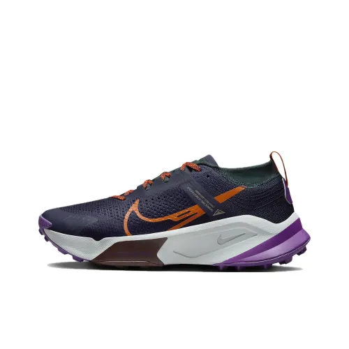 Nike ZoomX Zegama Trail Амортизация Устойчивый к истиранию Легкий Низкий Топ Беговые кроссовки Мужские Фиолетовые