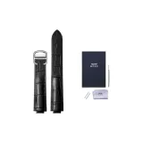 Чёрный с серебряной складной застёжкой