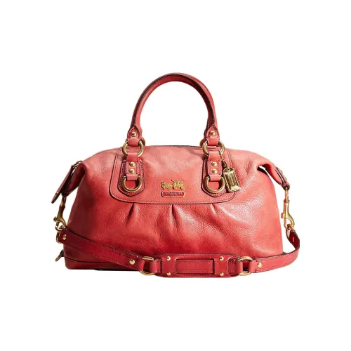 COACH Madison Кожа Доска Плечо Сумка Сумка Большая Женская Красная