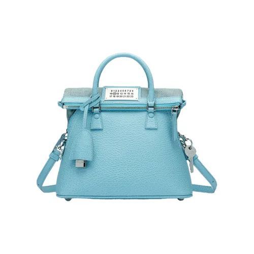 Maison Margiela 5AC Рельефная Телячья Кожа Сумка через плечо Сумка Мини Женская Синяя