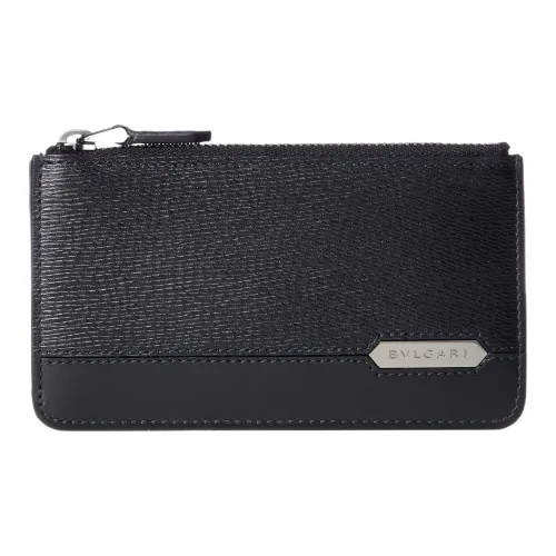 BVLGARI Кожа Кошелек Мужской Черный