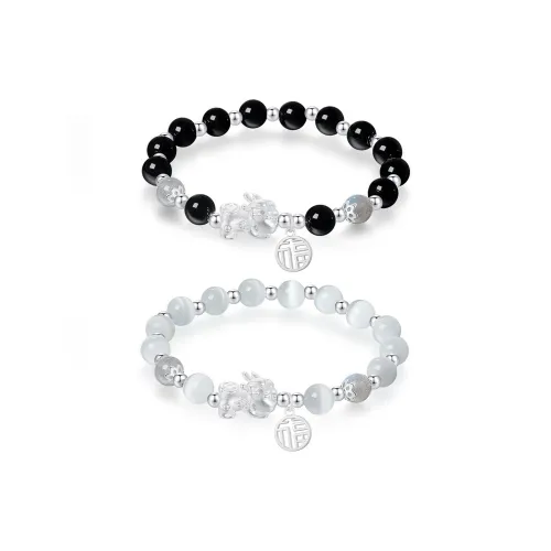 MISS TOOYA Черный агат Стекло Кошачий глаз Браслеты Унисекс