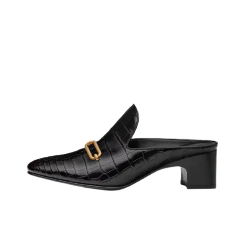 HERMES Diane Резиновая подошва Домашние тапочки Женские Черный