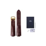 Коричневый с золотой складной застежкой