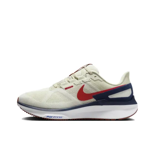 Nike Zoom Structure 25 Износостойкий Легкий Низкий Топ Беговые кроссовки Мужские Бежевые