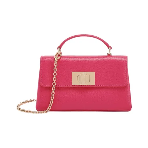 Furla 1927 Collection Текстурированная кожа сумка через плечо мини-сумка женская фуксия