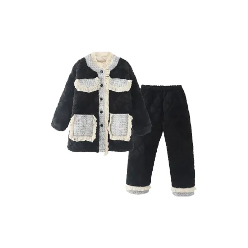 Chun Xi CX 19735 Черный с белым Edge Женские Пижамные комплекты