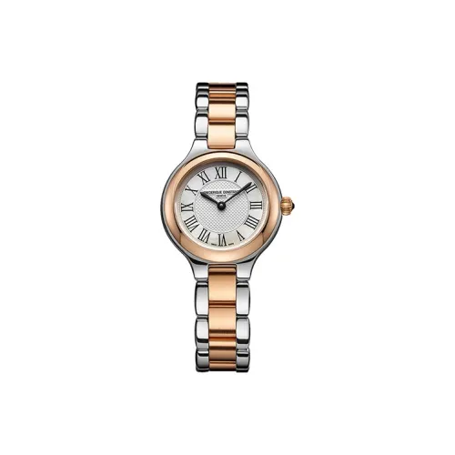 Frederique Constant Кварцевый механизм Женские часы 28 мм Белый циферблат Корпус из нержавеющей стали Ремешок из нержавеющей стали