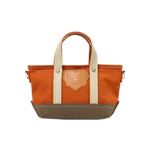 Human Made Хлопок Тоут Сумка Сумка для покупок Портативная Сумка через плечо Сумка через плечо Женская Апельсин