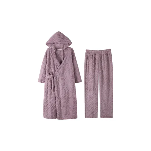 ZumashL S83802# Бархат Набор Фиолетовый Декабрь Женские Пижамные Комплекты