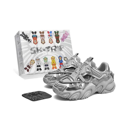 SK.TRIP Меха Низкий Топ Толстая Подошва Кроссовки Мужские Титановый Серый Коробка Ограниченная Серия