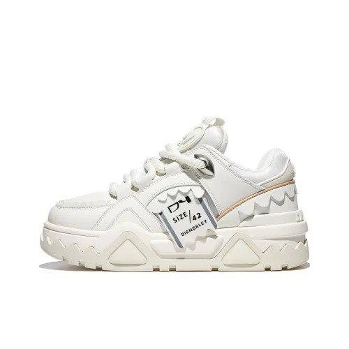 DY Красный глаз Коллекция Пухлые туфли Унисекс Белый