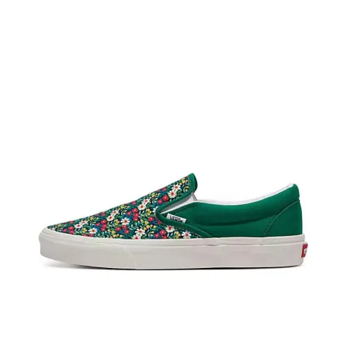 Vans Slip On Series Low Топ Скейтборд Кроссовки Унисекс Зеленый