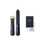 Темно-синий, золотой, складная застежка