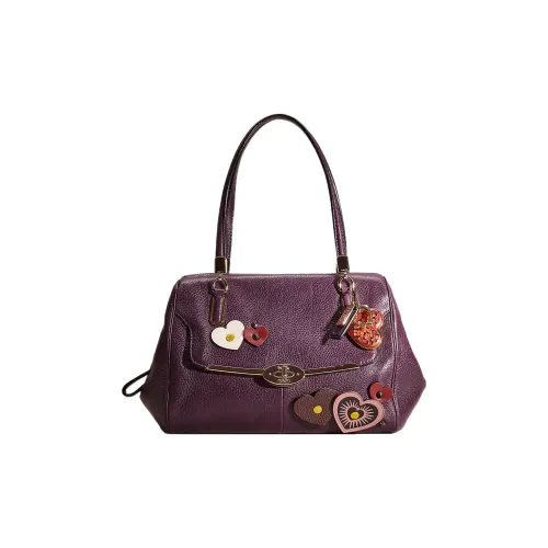 COACH Madison Кожа Доска Сумка через плечо Сумка Маленькая Женская Фиолетовая