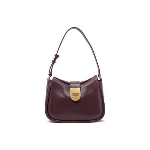 PINKO Сумка-хобо из коровьей кожи сумка через плечо женская темно-фиолетовая красная