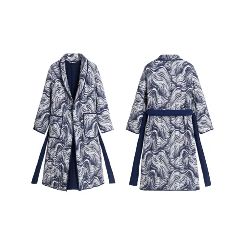 CICADAHOME Turbulent Длинная пуховая куртка, полуночный синий, унисекс, банные халаты
