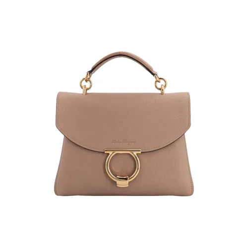 FERRAGAMO GANCINI Телячья кожа Сумка через плечо Сумка Мини Женская Светлый Умбра