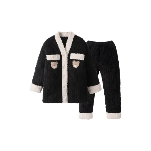 Чун Си Домашний Костюм Женские Черный Little Brown Bear