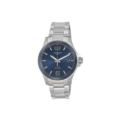 LONGINES Comcast Collection Мужские часы Кварцевый механизм Ремешок из нержавеющей стали 41 мм Синий циферблат