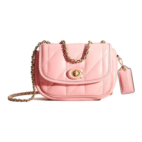 COACH Madison Напп Кожа Подушка Сумка Сумка через плечо Маленькая Женская Розовая