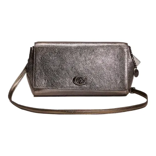 COACH Alexa Кожаный клатч большой женский черный