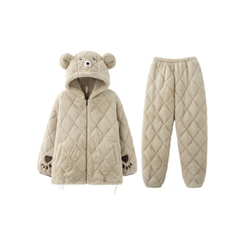 MIOJUER Пижамный комплект женский зеленый хаки