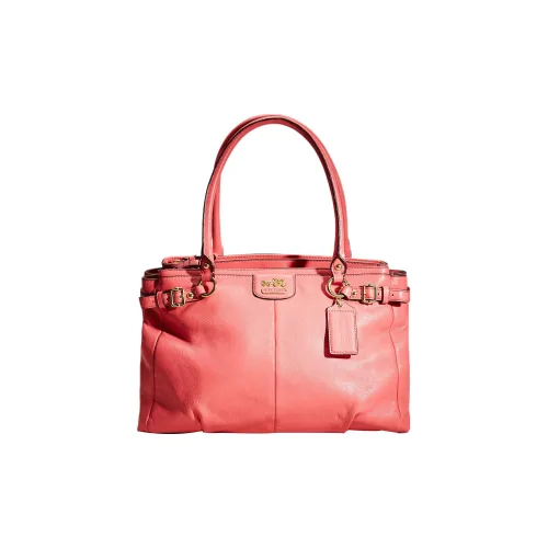 COACH Kara Дубленая кожа Одно плечо Сумка Большая Женская Латунь Пион