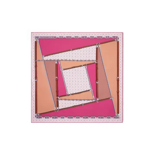 LOUIS VUITTON My LV Chain Шелковые шарфы Женские Розовый