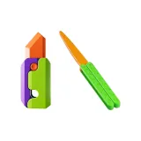 Зеленый нож для гравитации + Большой нож для тыквы в форме бабочки